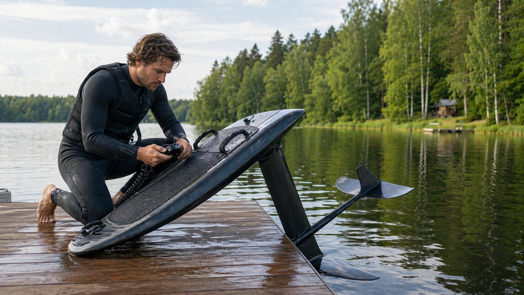 Тематическая иллюстрация к материалу «Летающая доска на воде»