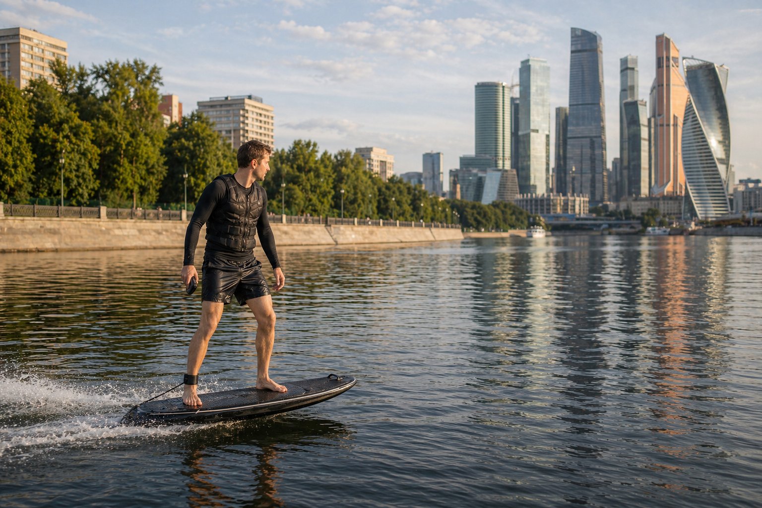 Иллюстрация к статье «Серфинг в Москве»